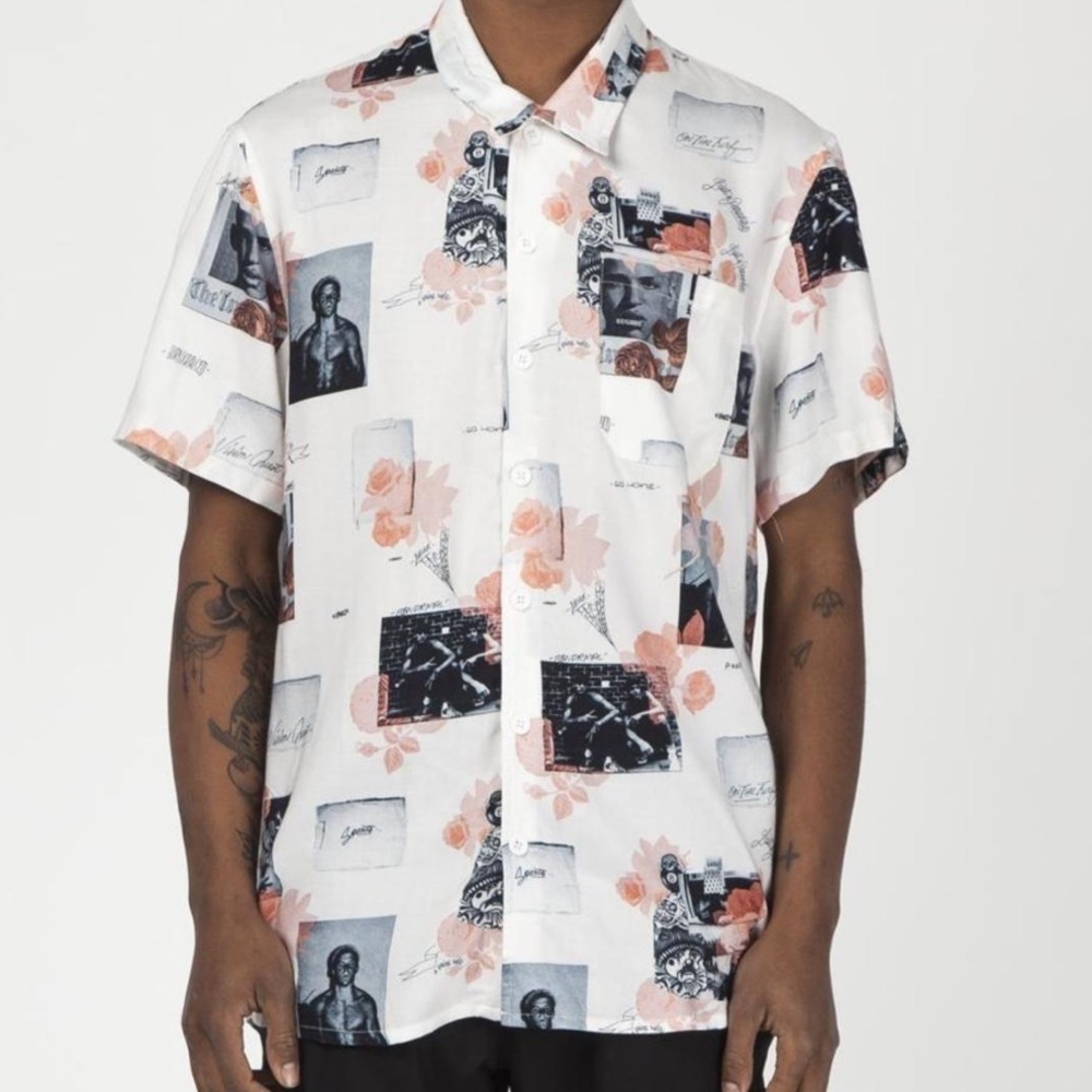Born X Raised Men's Not Dead Short Sleeve Button Up Shirt Sold Out Online EUC